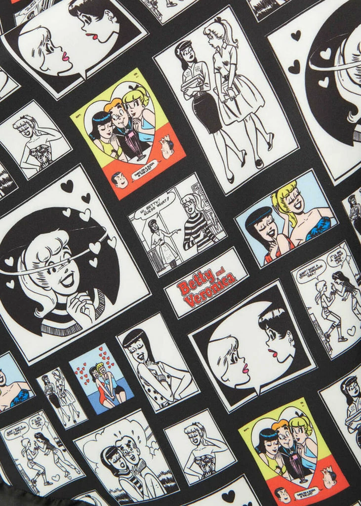 Unique Vintage X Betty & Veronica Comic Collage Wrap Dress - Image 2