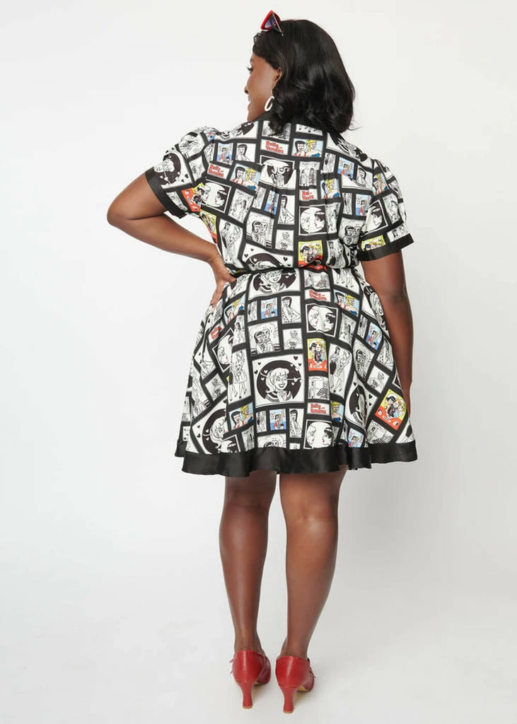 Unique Vintage X Betty & Veronica Comic Collage Wrap Dress - Image 6